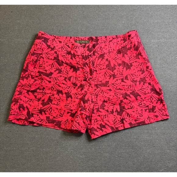 Tommy Bahama Pants - Tommy Bahama Pink Floral Tropical Leaf Print Shorts Womens 8 Casual Vacation